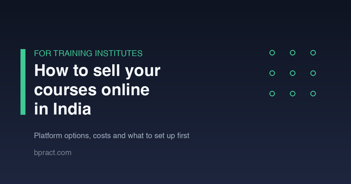 How training institutes in India can sell courses online